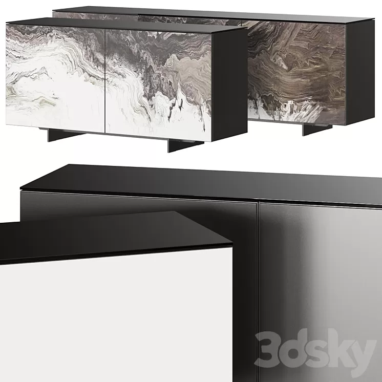 Cattelan Italia Futura Crystalart Sideboards 3D Model
