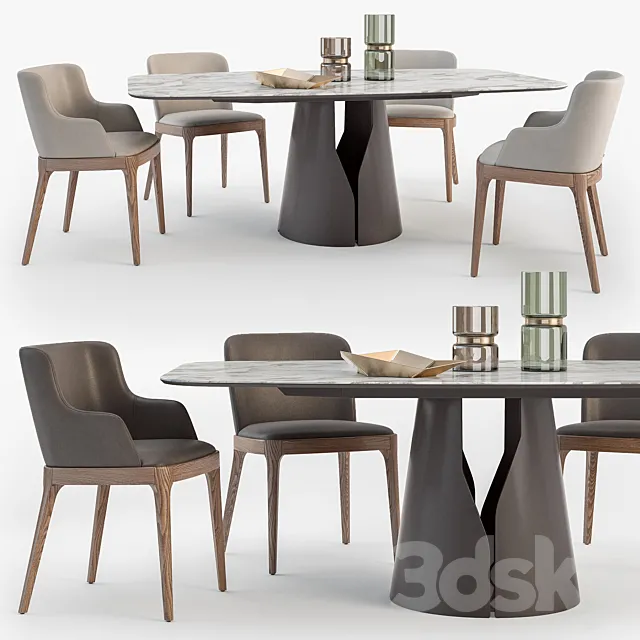 Cattelan Italia Giano table Magda chair set Free Download
