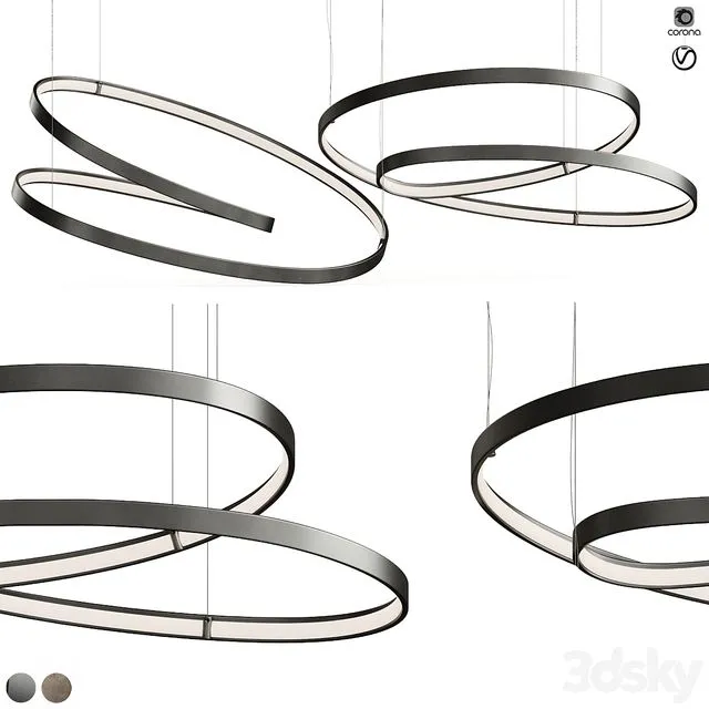 Cattelan Italia Heaven Lite Ribbon Light 3D Model