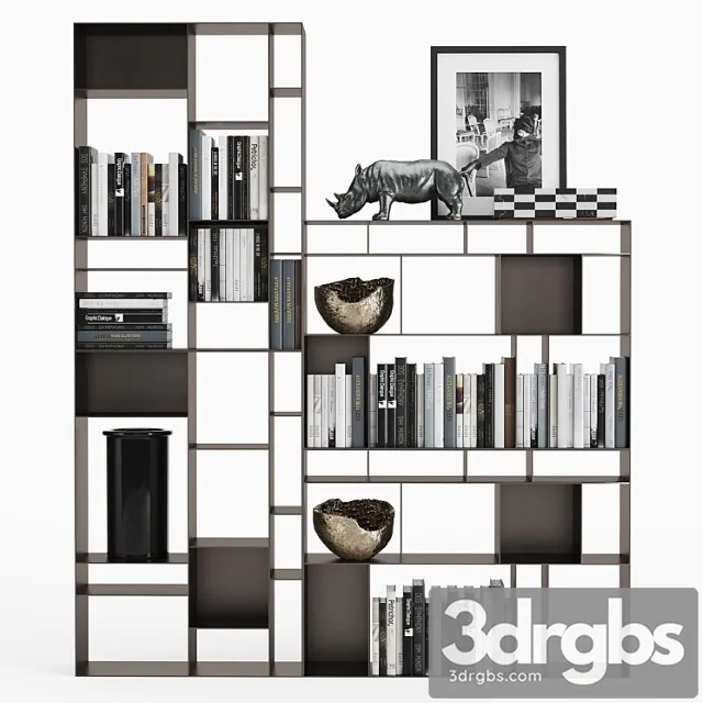 Cattelan Italia Latitude Bookcase 3D Model Free
