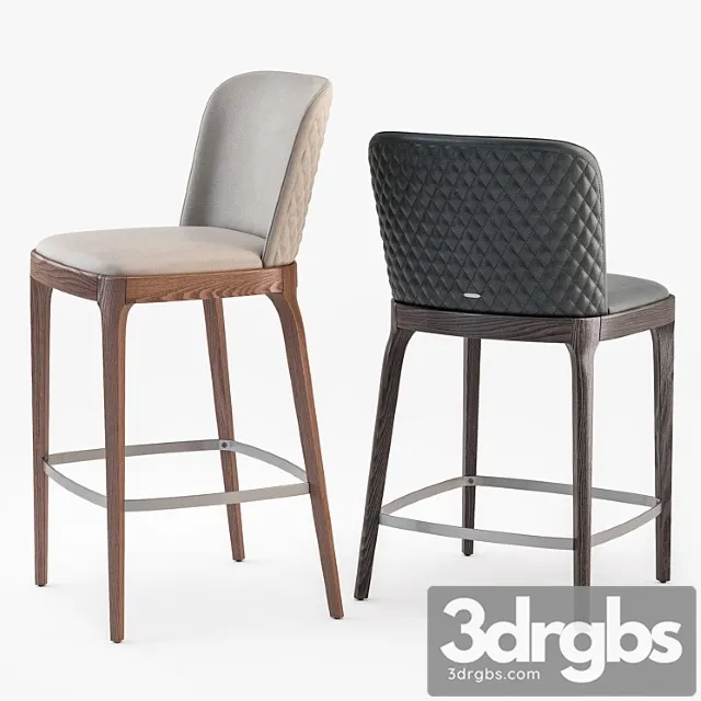 Cattelan italia magda couture stool set2 2 3D Model Free