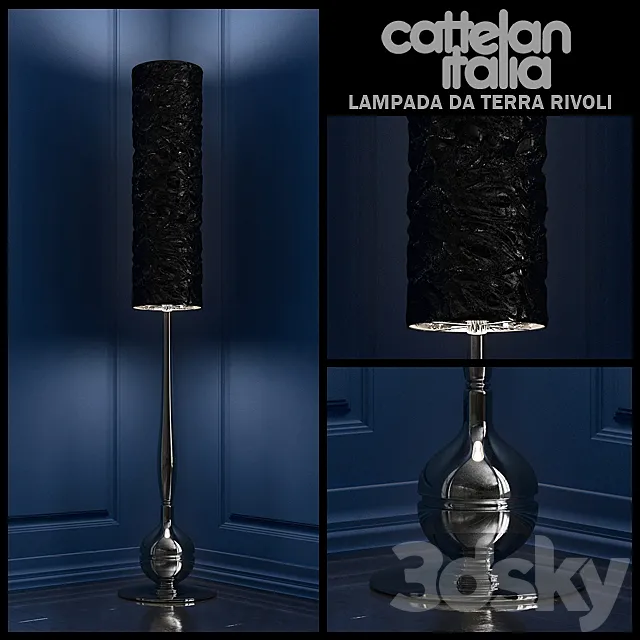 cattelan italia noir LAMPADA DA TERRA RIVOLI 3D Model