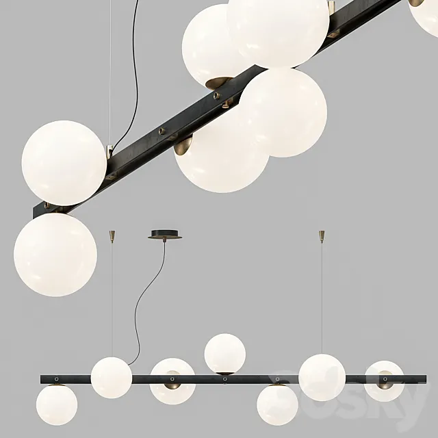 Cattelan italia planeta ceiling lamp 3D Model