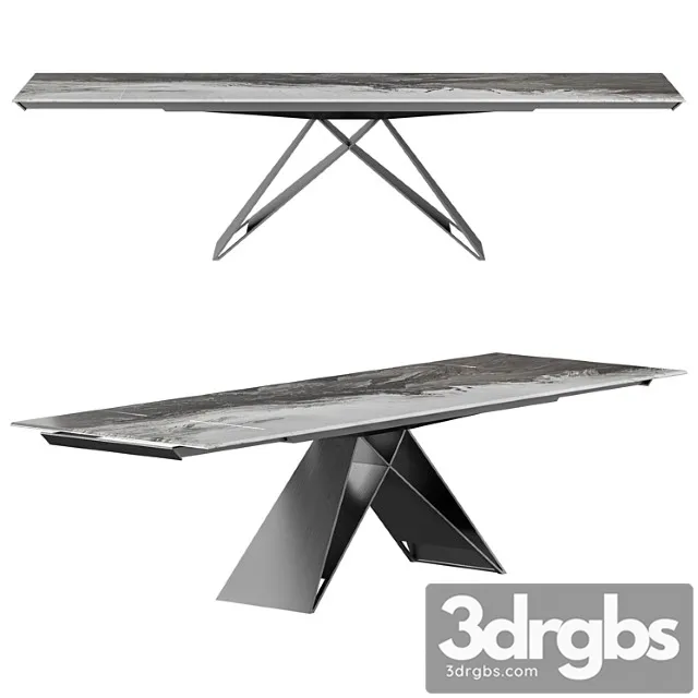 Cattelan italia premier drive crystalart dining table 2 3D Model Free