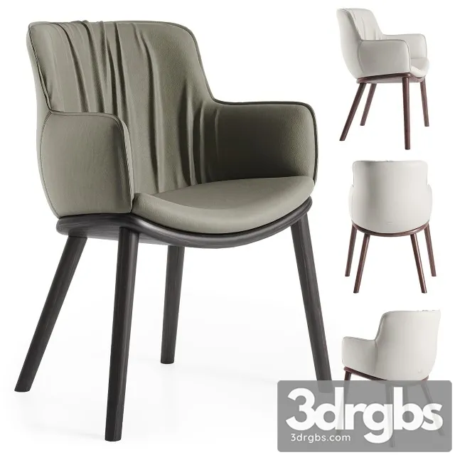 Cattelan Italia Rhonda Wood Chair 3D Model Free