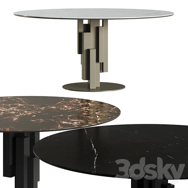 Cattelan Italia Skyline Keramik Round Dining Table 3DModel