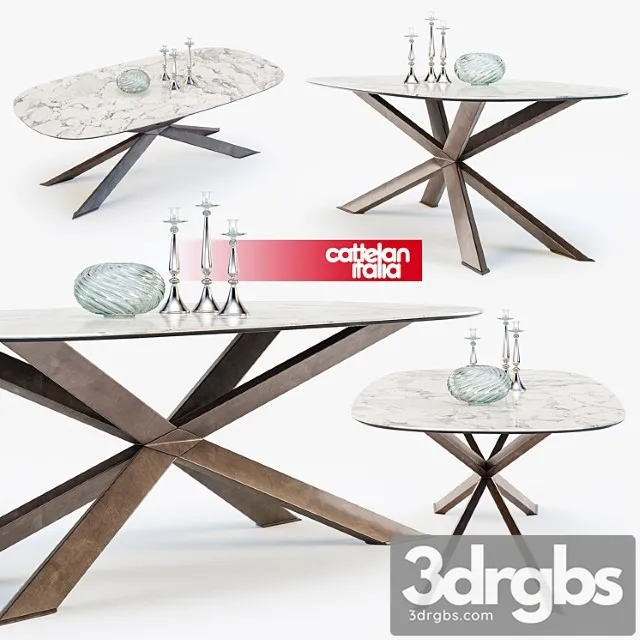 Cattelan italia spyder keramik table 2 3D Model Free