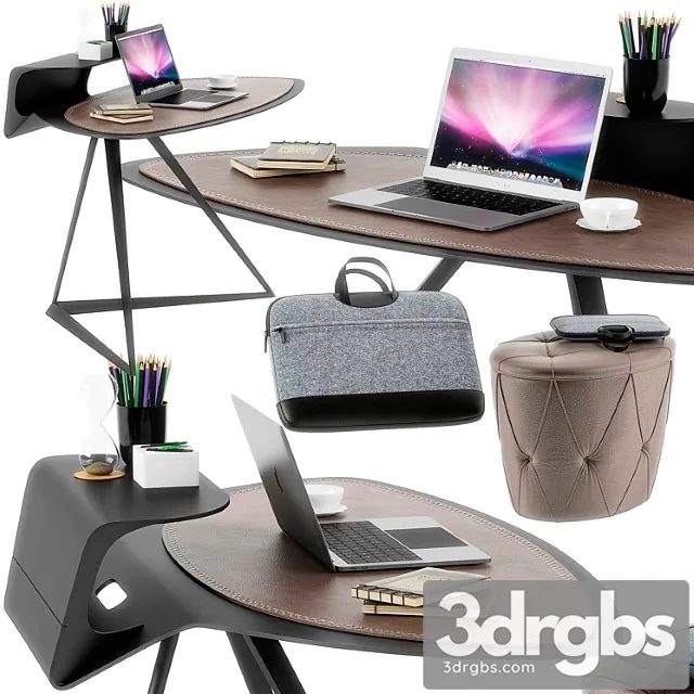 Cattelan Italia Storm Desk Set 3D Model Free