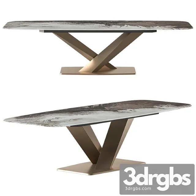 Cattelan Italia Stratos Crystalart Dining Table 3D Model Free