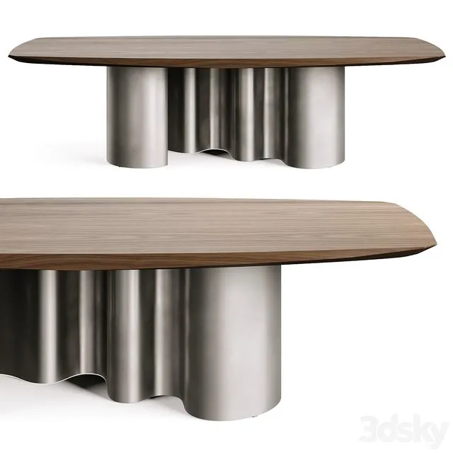 Cattelan PAPEL Masterwood Dining Table 3D Model