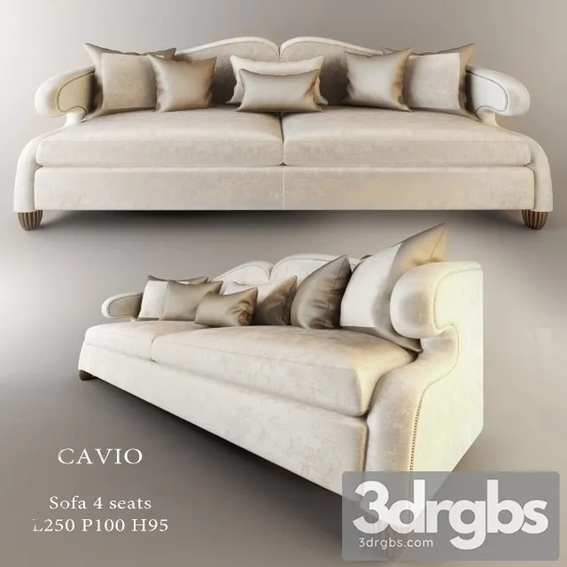 Cavio 4 Seat Sofa 3D Model Free