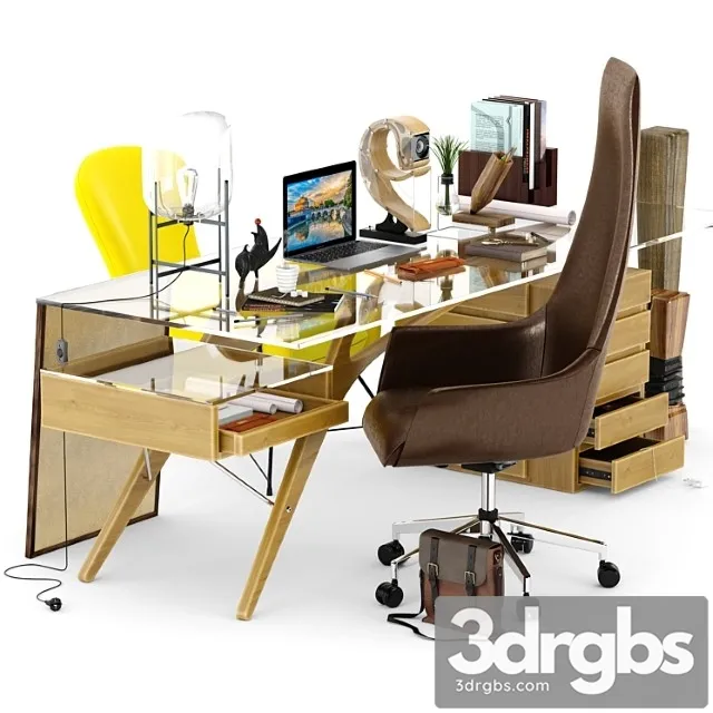 Cavour writing desk by carlo mollino 2 3D Model Free