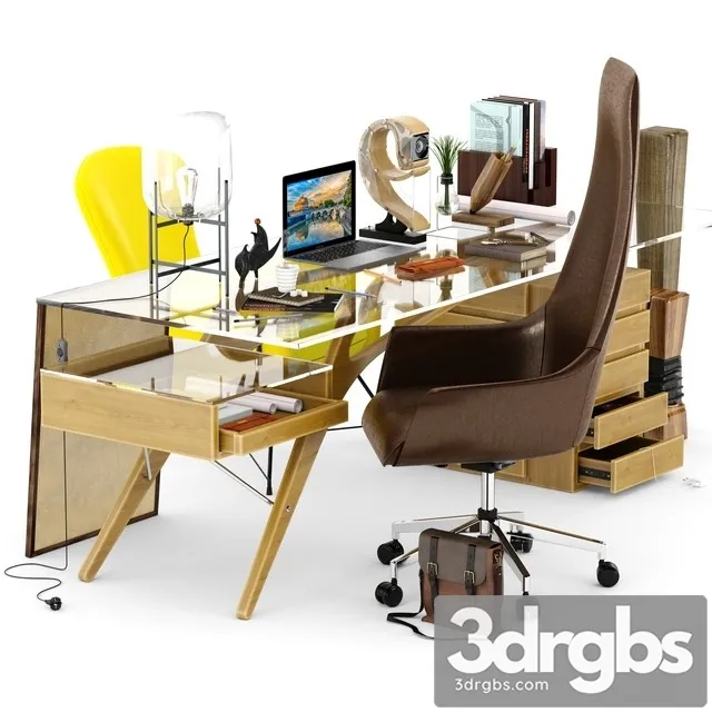 Cavour Writing Desk by Carlo Mollino 3D Model Free