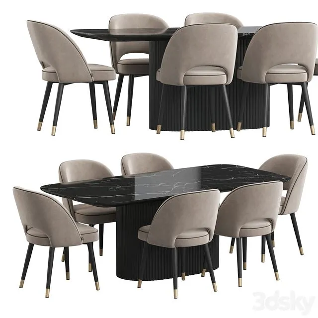 Cazarina Marvani Cliff Dining set 3D Model