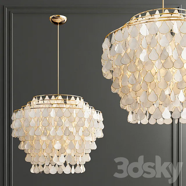CB Capiz Chandelier 3D Model