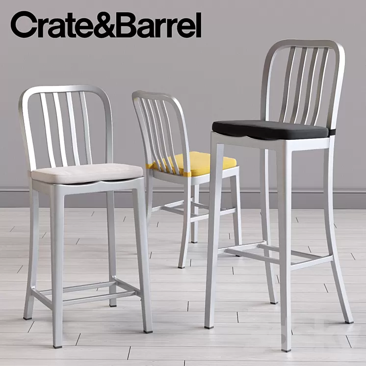 C&B Delta Dinning and Bar Chairs 3D Model