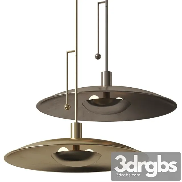 Cb2 Alavanca Brass Pendant Light 3D Model Free