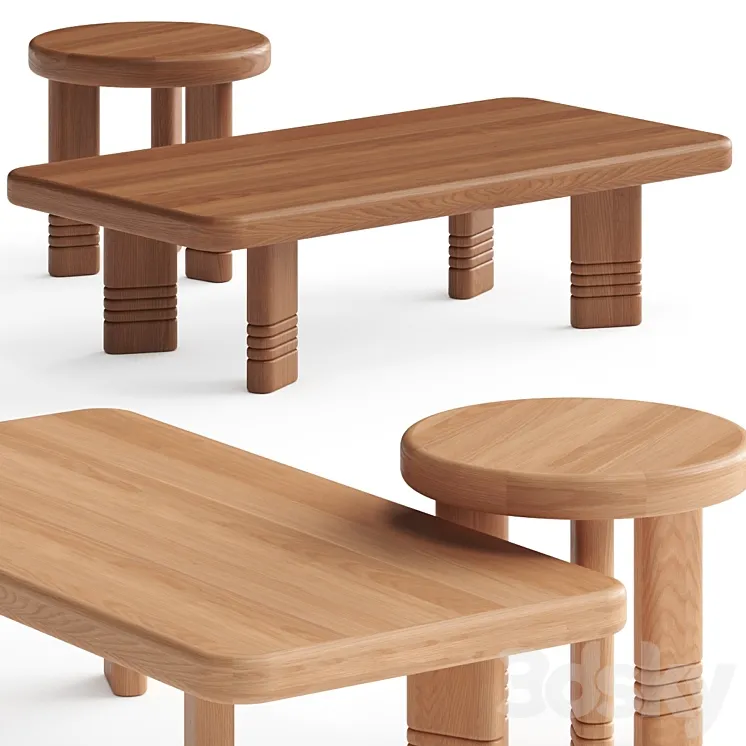 CB2 Altadena Coffee Table 3D Model Free