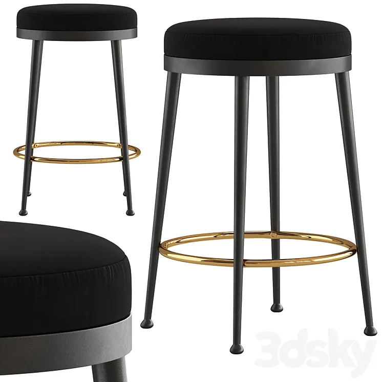 CB2 Atlas Counter Stool 3D Model Free
