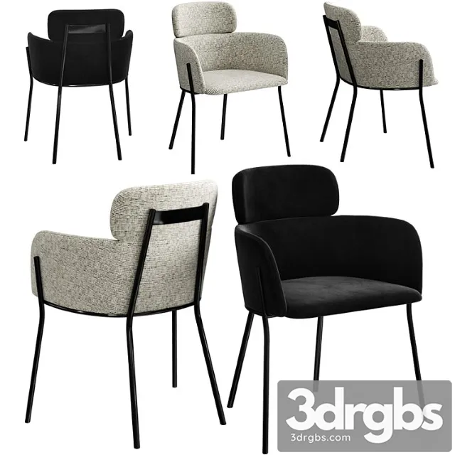 Cb2 azalea chair 2 3D Model Free