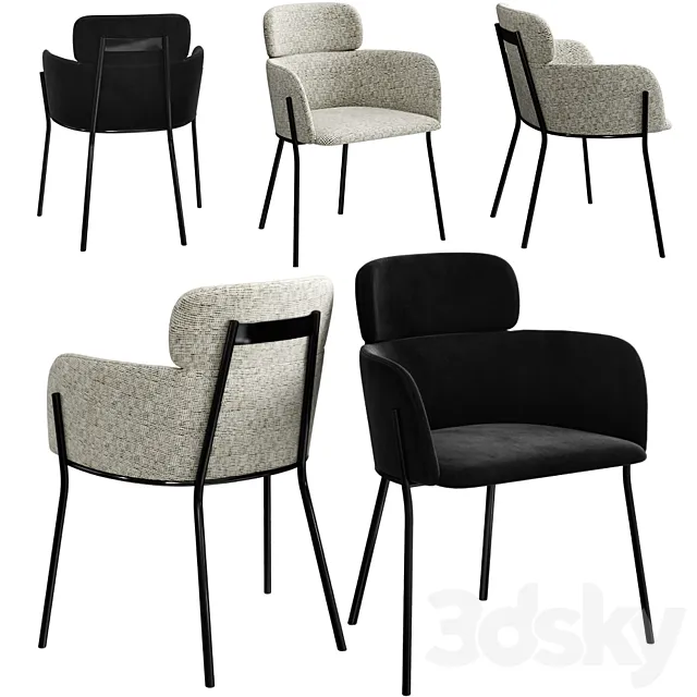 CB2 azalea chair 3D Model