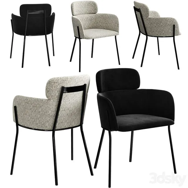 CB2 azalea chair 3D Model
