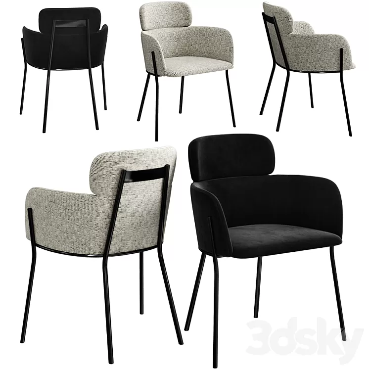 CB2 azalea chair 3D Model