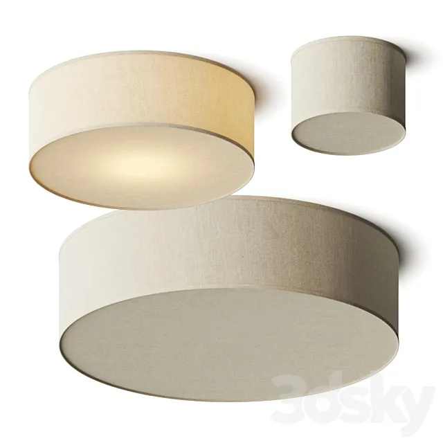 CB2 Boom Drum Ceiling Lamp 3D Model