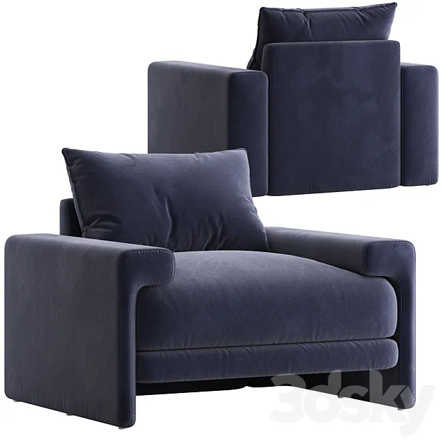 CB2 Camden Lounge Chair 3D Model