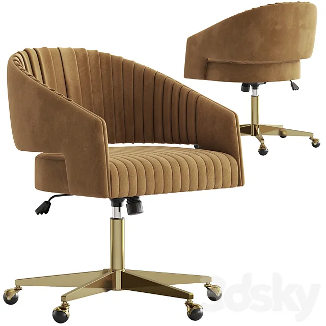 CB2 Channel Office Chair 3D Model