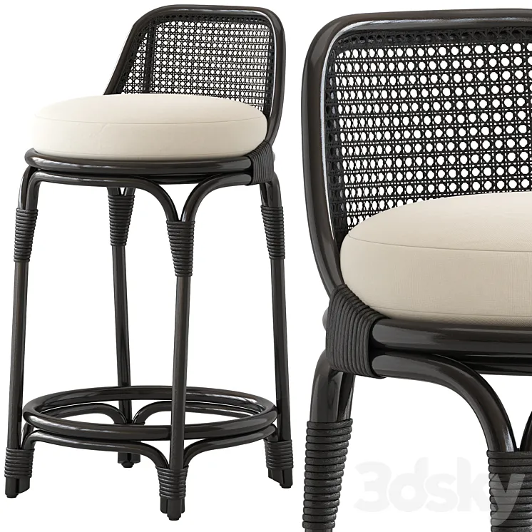 CB2 Coba Counter Stool 3D Model Free