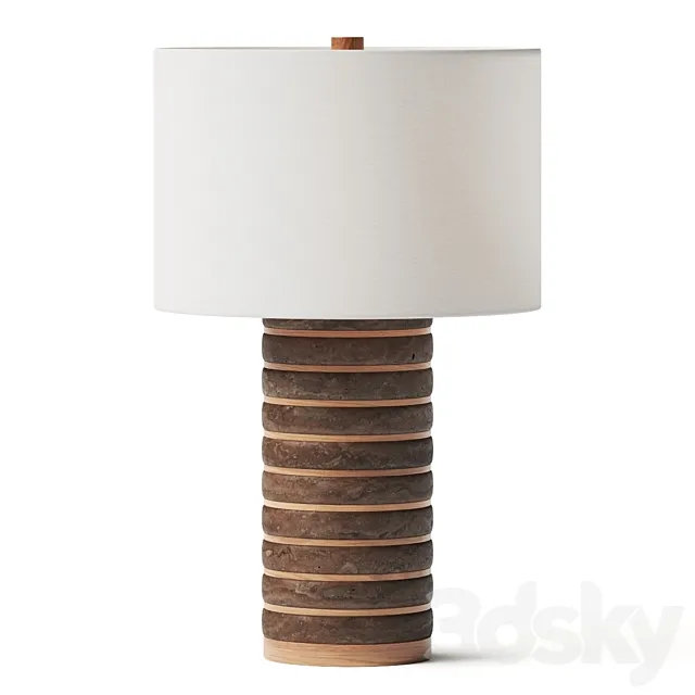 CB2 Cove Tall Ceramic Table Lamp 3DModel