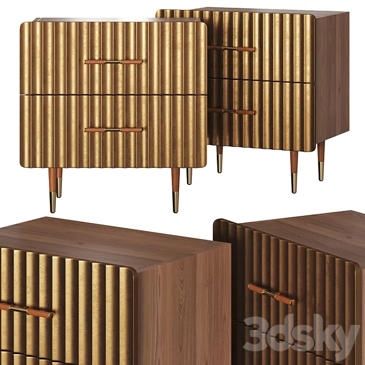 CB2 Crimped Gold Leaf Nightstand Free Download