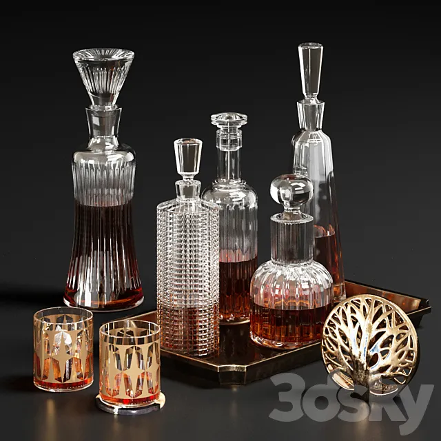 CB2 Decanters Set 3DModel