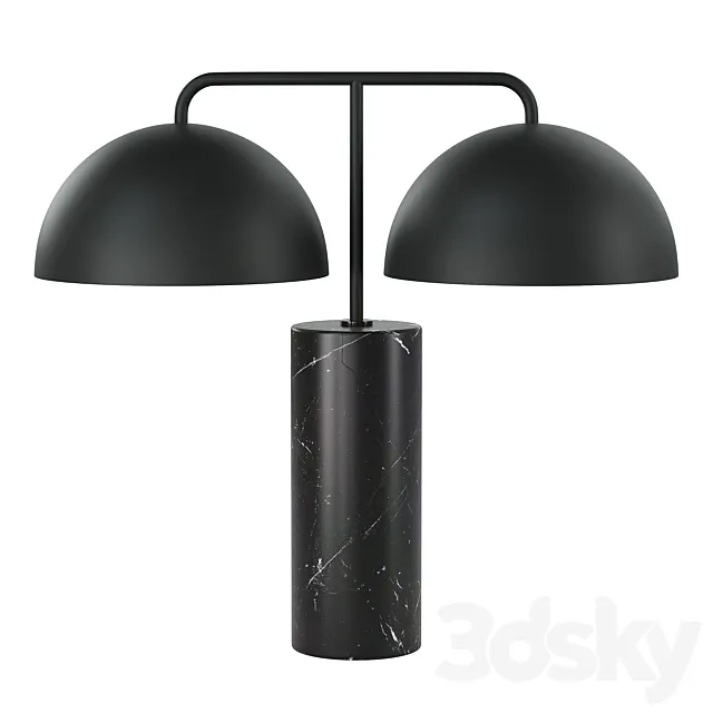 CB2 - Domes Black Marble Table Lamp 3D Model