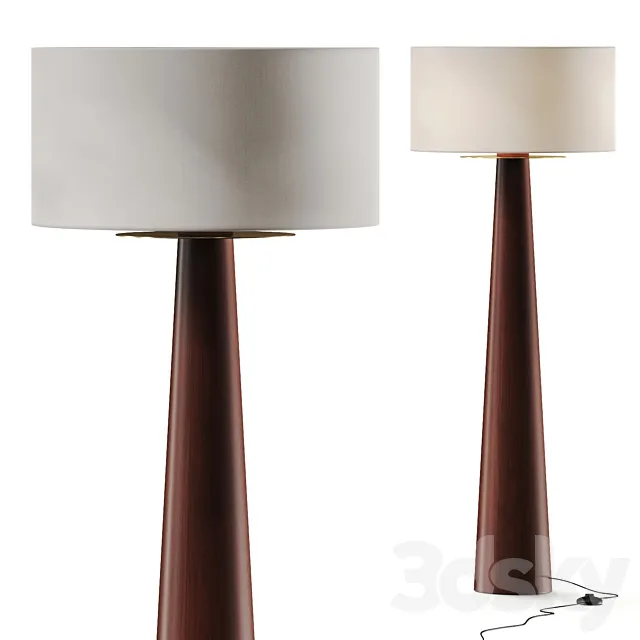 CB2 Eastside Acacia Wood Floor Lamp 3D Model