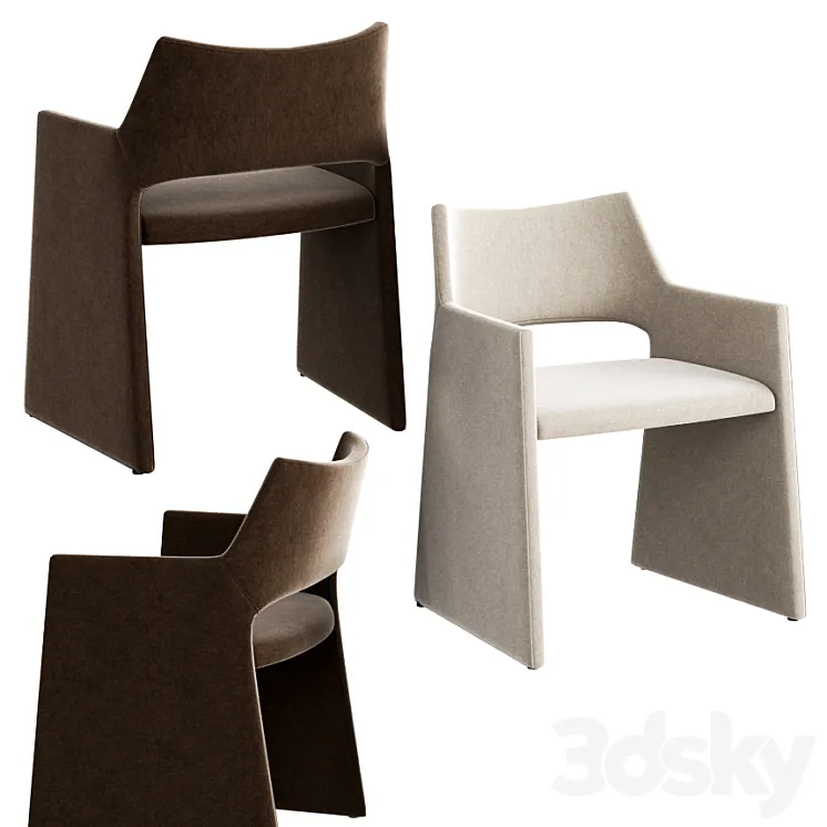 Cb2 Foley Dining Chair 3D Model Free
