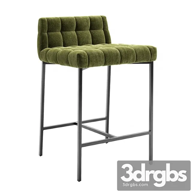 Cb2 gabe pesto tufted low back counter stool