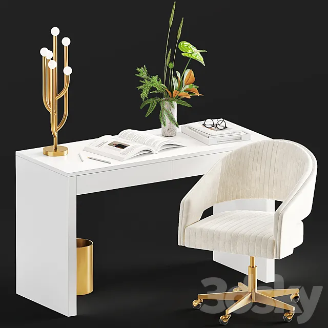CB2 Office set 3D Model