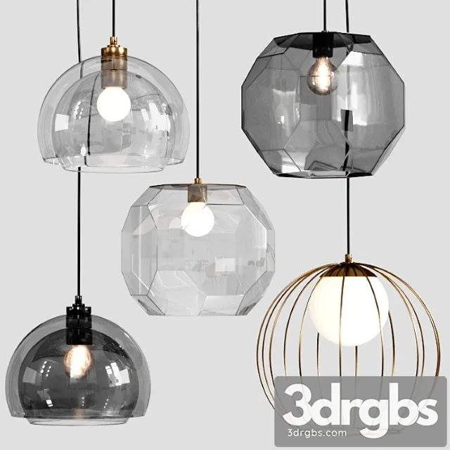 Cb2 pendant light set 3D Model Free
