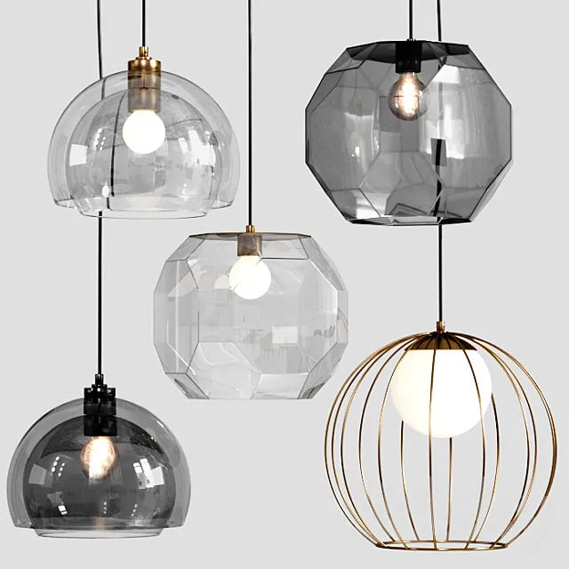 CB2 pendant light set 3DModel