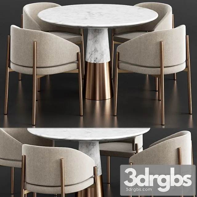 CB2 Porro Dinning Set 3D Model Free