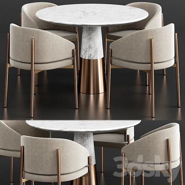 CB2 & Porro Dinning Set 3DModel