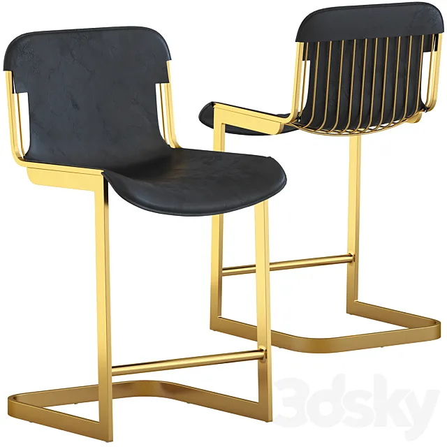 CB2 Rake Counter Stool 3D Model