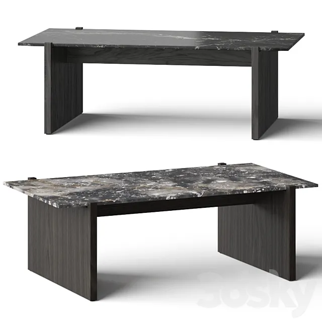 CB2 Russell Black Coffee Table 3DModel