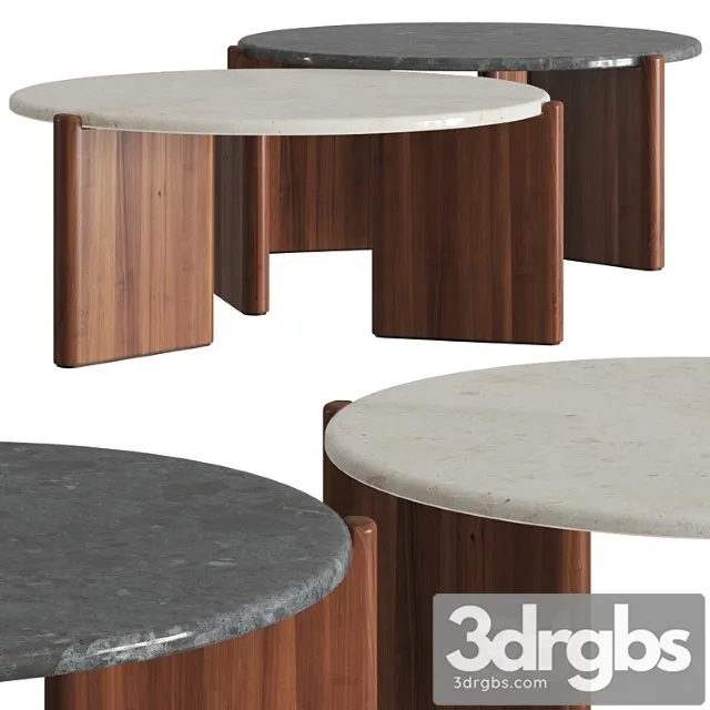 Cb2 santoro quartz coffee tables 2 3D Model Free
