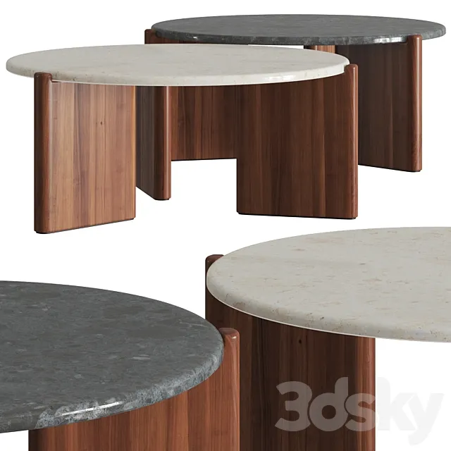 CB2 Santoro Quartz Coffee Tables 3DModel