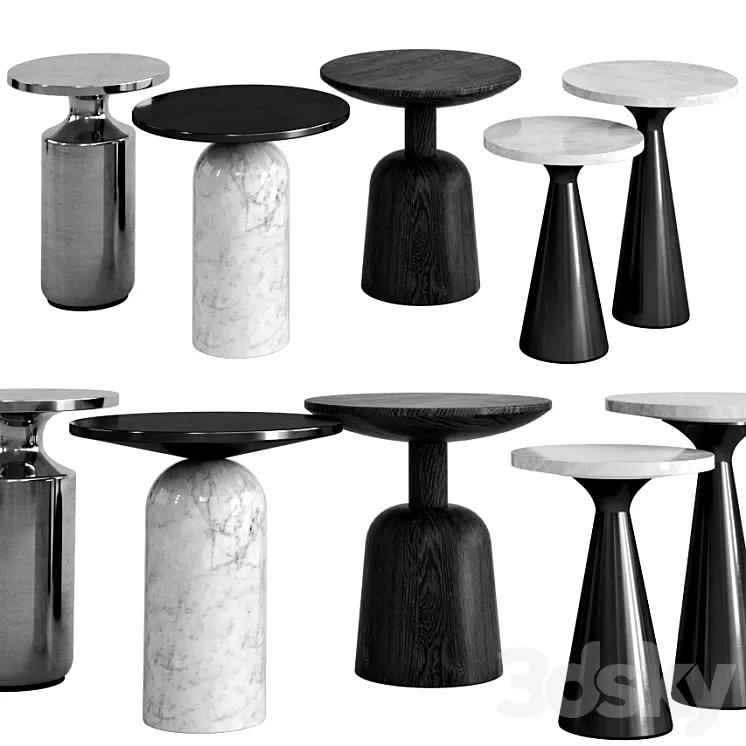 CB2 Side Tables 3D Model