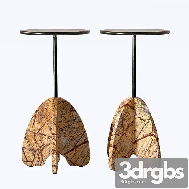 Cb2 spazio brown marble side table