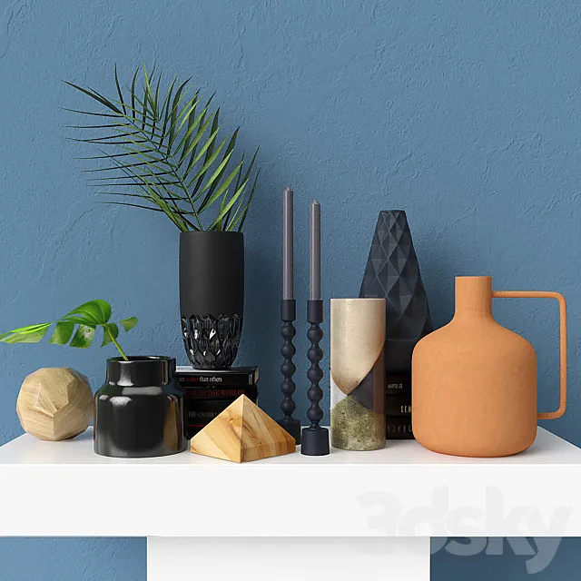 CB2 vases and accessories 3D Model